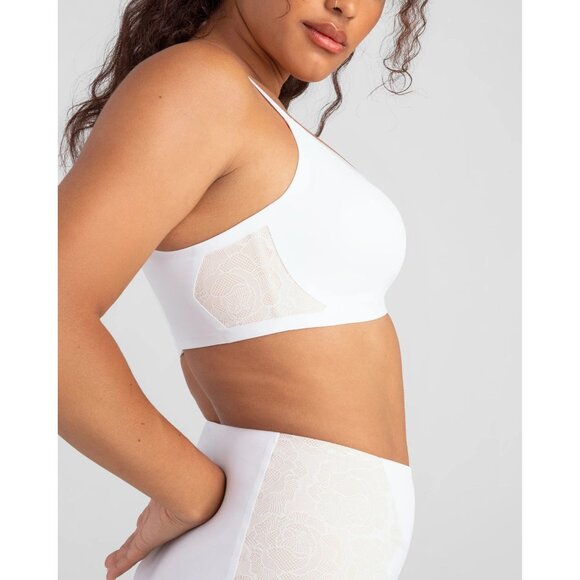 Honeylove CrossOver Bra in Astral White Lace Size L 38B/C - Picture 1 of 6